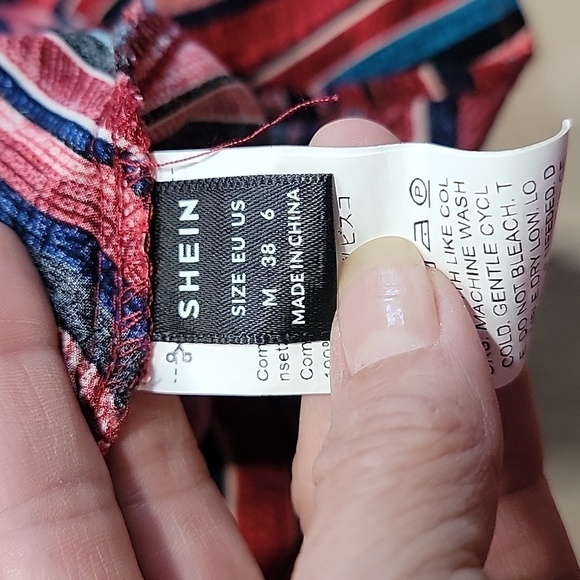 SHEIN Size M (6) Chevron Print Racerback Cami Dress, Excellent Used Condition - Picture 9 of 13